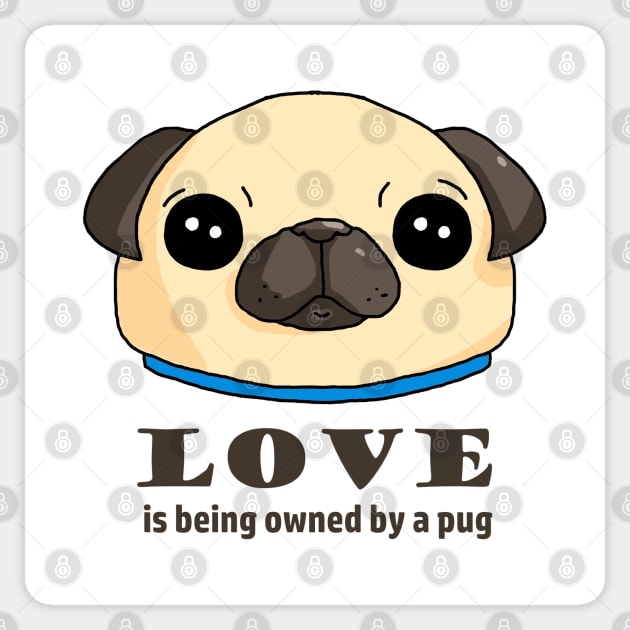 Pug Love (light) Sticker by karutees